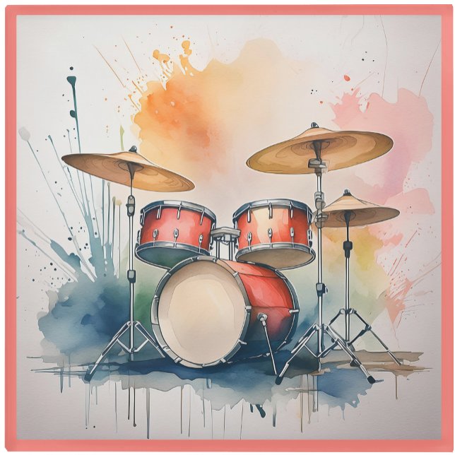 Glass COASTER - Drums on a Coaster (Creator Uploaded)