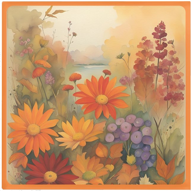 Glass COASTER - Golden Shades of Orange & Yellow (Creator Uploaded)