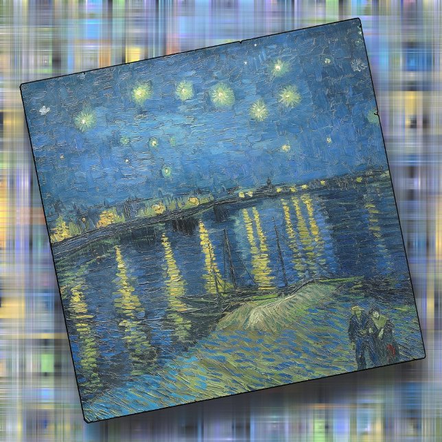 Glass COASTER - "Starry Night Rhone" - van Gogh (Creator Uploaded)