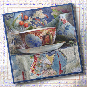 Glass COASTER - Still Life with Tea Cup (1876)