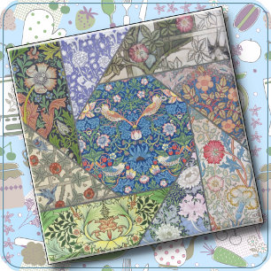 Glass Coaster - William Morris Image Collage