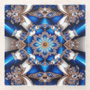 Glass coaster with Argentinian Colours