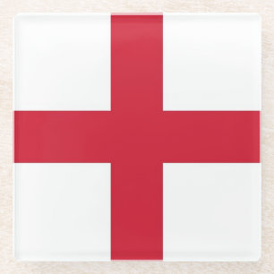 Glass coaster with flag of England, United Kingdom