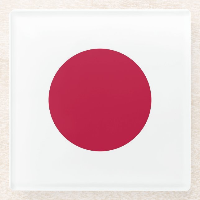 Glass coaster with flag of Japan (Front)