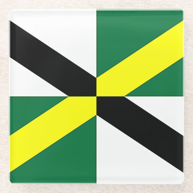 Glass coaster with flag of Monterey, USA (Front)