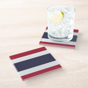 Glass coaster with flag of Thailand