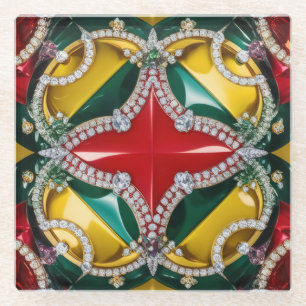 Glass coaster with Los Angeles Colours