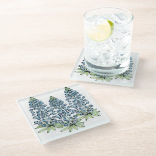 Glass Coasters - Texas Blue Bonnet Lupine