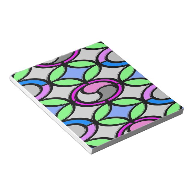 Glass colored tiled notepad (Angled)