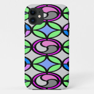 Glass coloured tiled iPhone 11 case