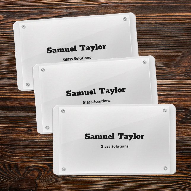 Glass Company Business Card (Glass Cards)