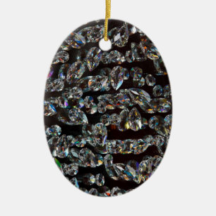 Glass Crystals Reflections Ceramic Ornament