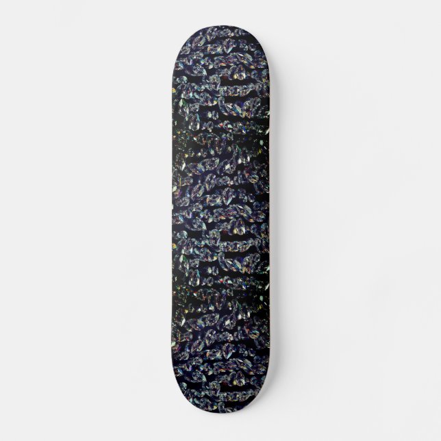 Glass Crystals Reflections Skateboard Deck (Front)