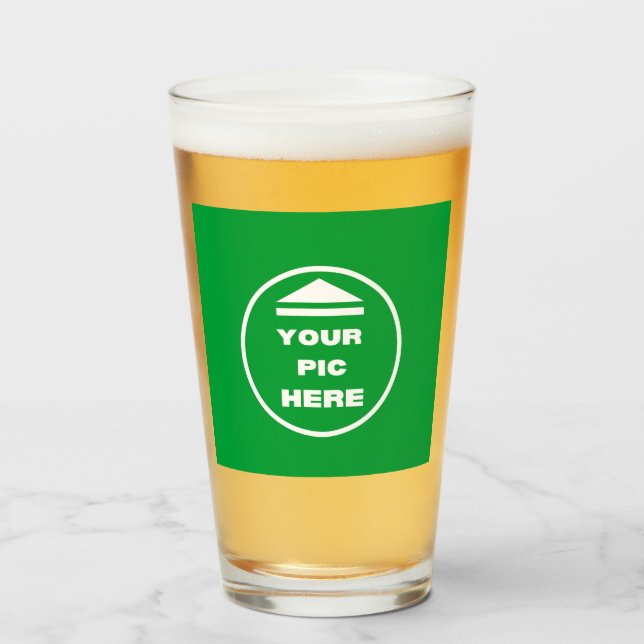 Glass Cup 16oz - Personalised Add Your Image  (Front Filled)