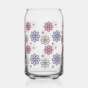 Glass Cup - Flower Design