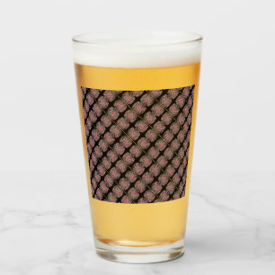 glass cup rose like kaleidoscope art,black,red