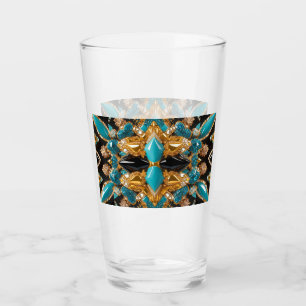 Glass cup with Bahamas Colours