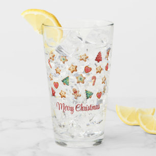 Glass Cup with Christmas Cookies