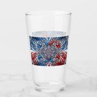 Glass cup with French Colours