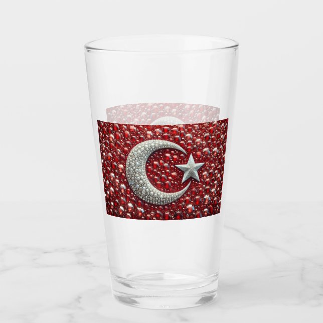 Glass cup with Turkish Colours (Front)
