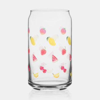 Glass Cups - Cute Fruits Design
