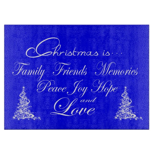 Glass Cutting Board/Christmas Board (Front)