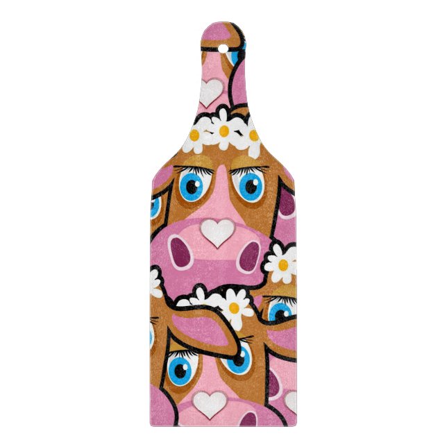 Glass Cutting Board Cow (Front)