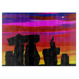 Glass Cutting Board Coyote Sunset