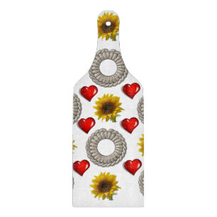 Glass Cutting Board Floral Sunflower