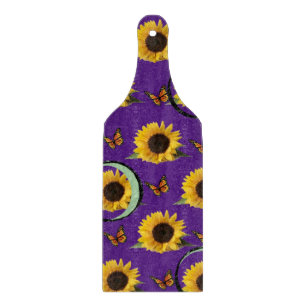 Glass Cutting Board Floral Sunflower