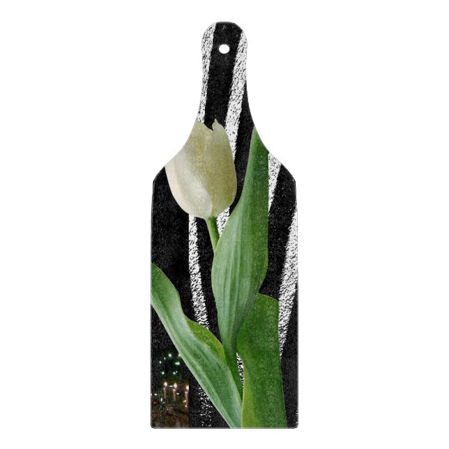 Glass Cutting Board Floral Tulip (Front)