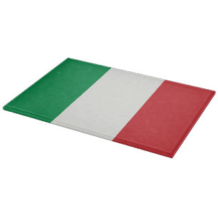 glass cutting board Italy flag