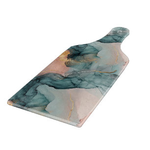 Glass Cutting Board - Marble Effect Pattern