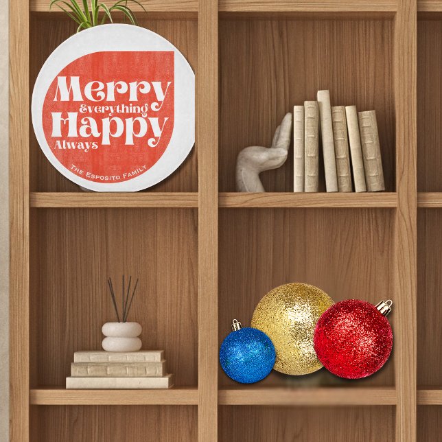 Glass Cutting Board Merry Everything Happy Always (Creator Uploaded)