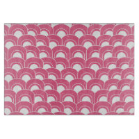 Glass Cutting Board Mod Waves Pink