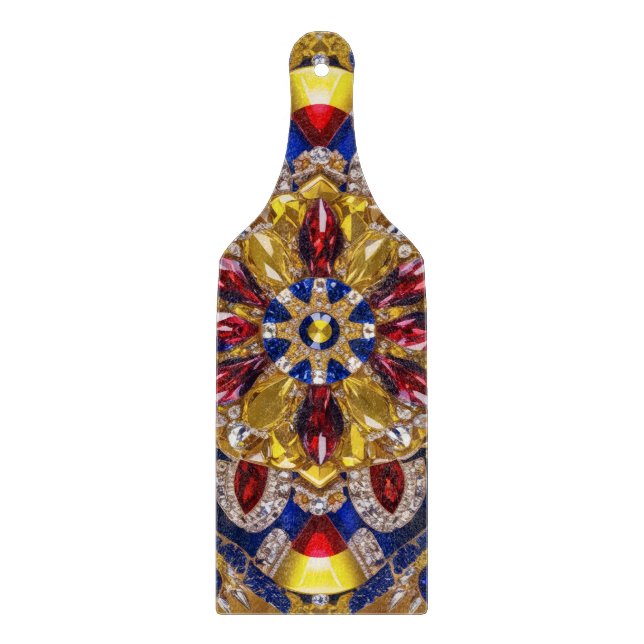 Glass cutting board paddle Colombia Colours (Front)