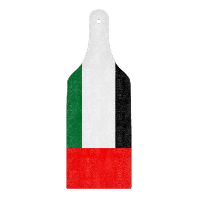 Glass cutting board paddle flag of UAE (Front)