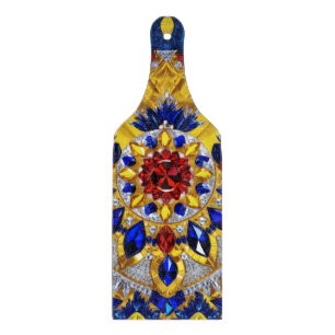 Glass cutting board paddle Romanian Colours