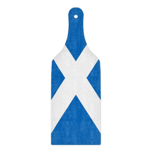 Glass cutting board paddle - Scotland flag (Front)