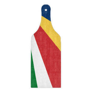 Glass cutting board paddle Seychelles Colours
