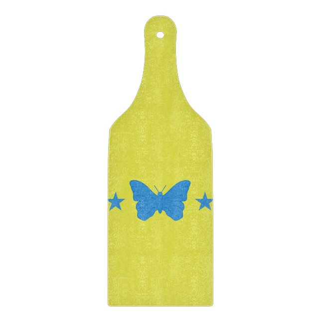 Glass cutting board paddle with flag Bady Bassit (Front)