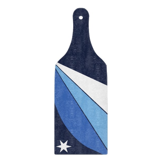 Glass cutting board paddle with flag Columbia, SC (Front)