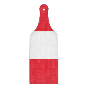 Glass cutting board paddle with flag of Austria