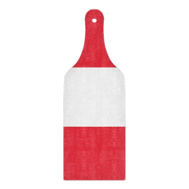 Glass cutting board paddle with flag of Austria (Front)