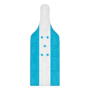 Glass cutting board paddle with flag of Honduras