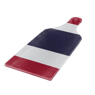 Glass cutting board paddle with flag of Thailand