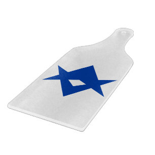 Glass cutting board paddle with flag Toyota City