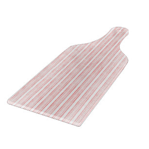Glass Cutting Board - Pink Stripe Pattern