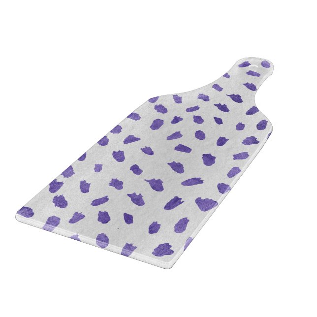 Glass Cutting Board - Purple Pattern (Corner)