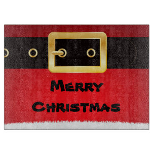 Glass Cutting Board/Santa Suit Board